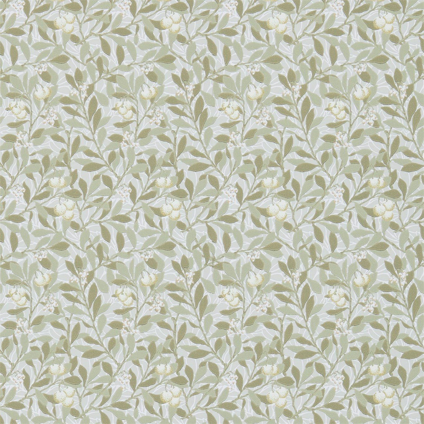 Arbutus Linen/Cream Wallpaper | Morris & Co by Sanderson Design
