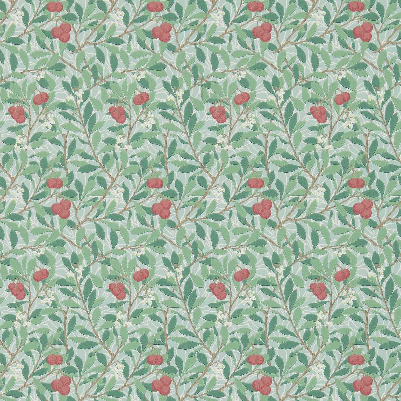 Arbutus Thyme/Coral Wallpaper by MOR