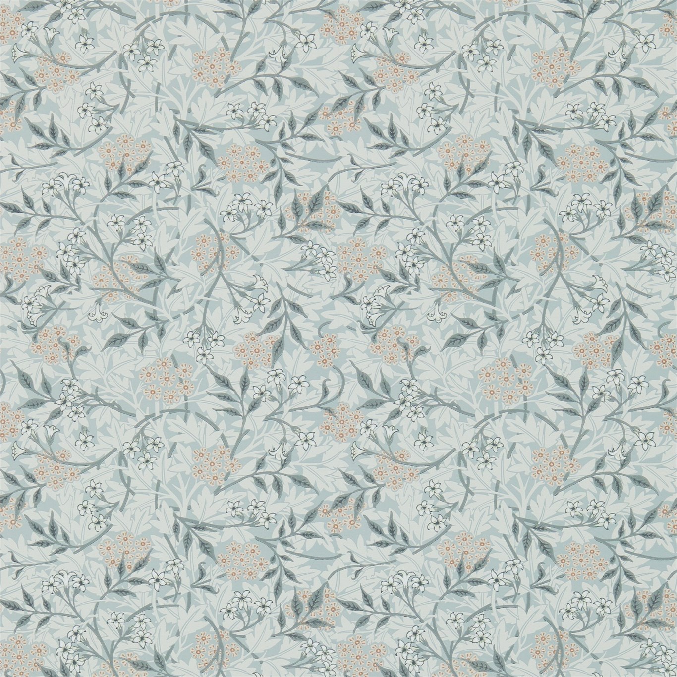 Jasmine Silver/Charcoal Wallpaper by MOR