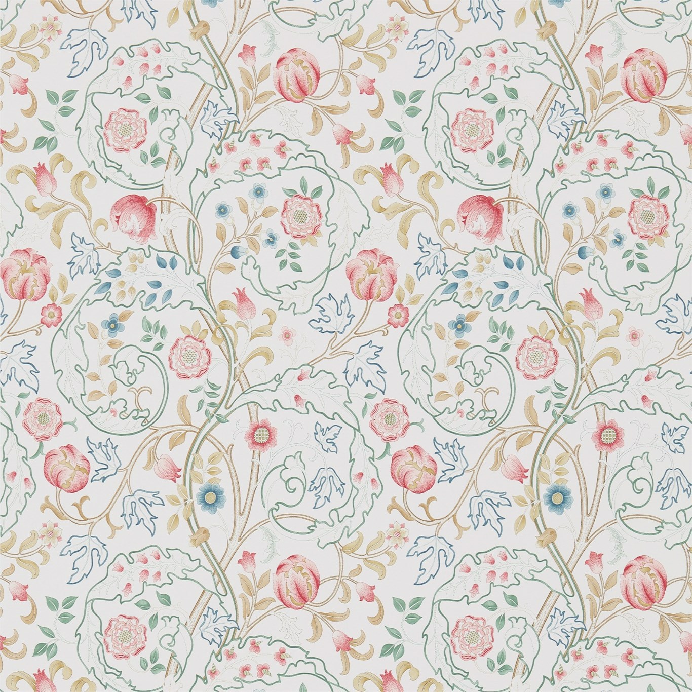 Mary Isobel Pink/Ivory Wallpaper by MOR