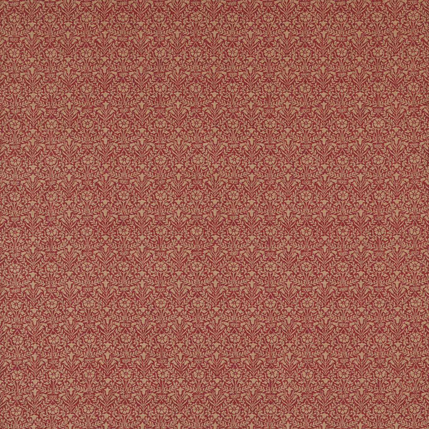Bellflowers Weave Russet Fabric by MOR