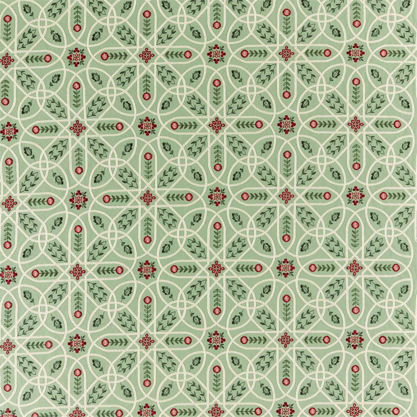 Brophy Embroidery Bayleaf Fabric by MOR