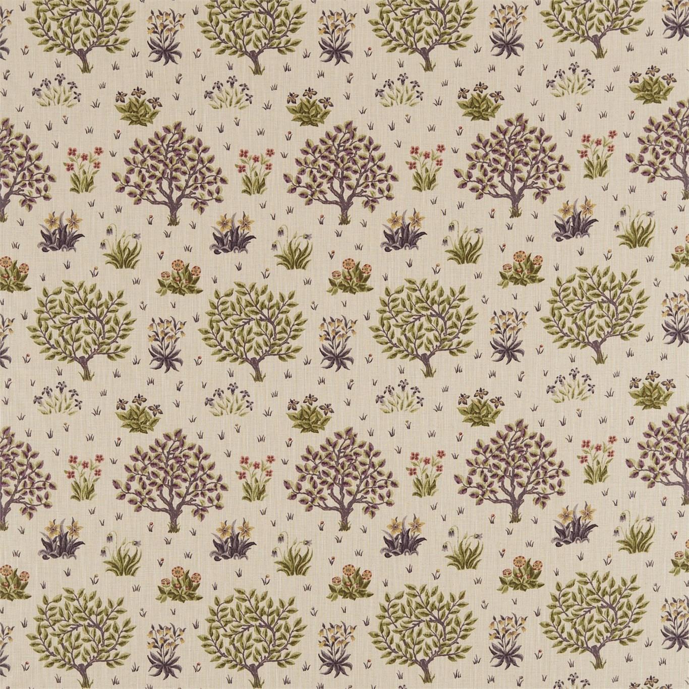 Orchard Mulberry/Olive Fabric by MOR