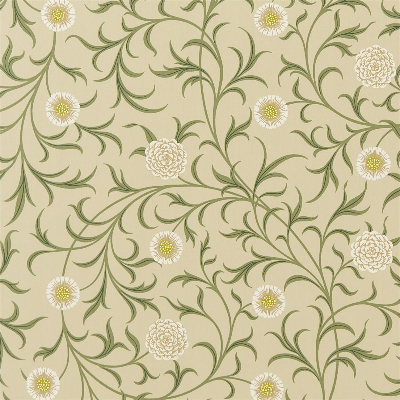 Scroll Loden/Thyme Fabric by MOR