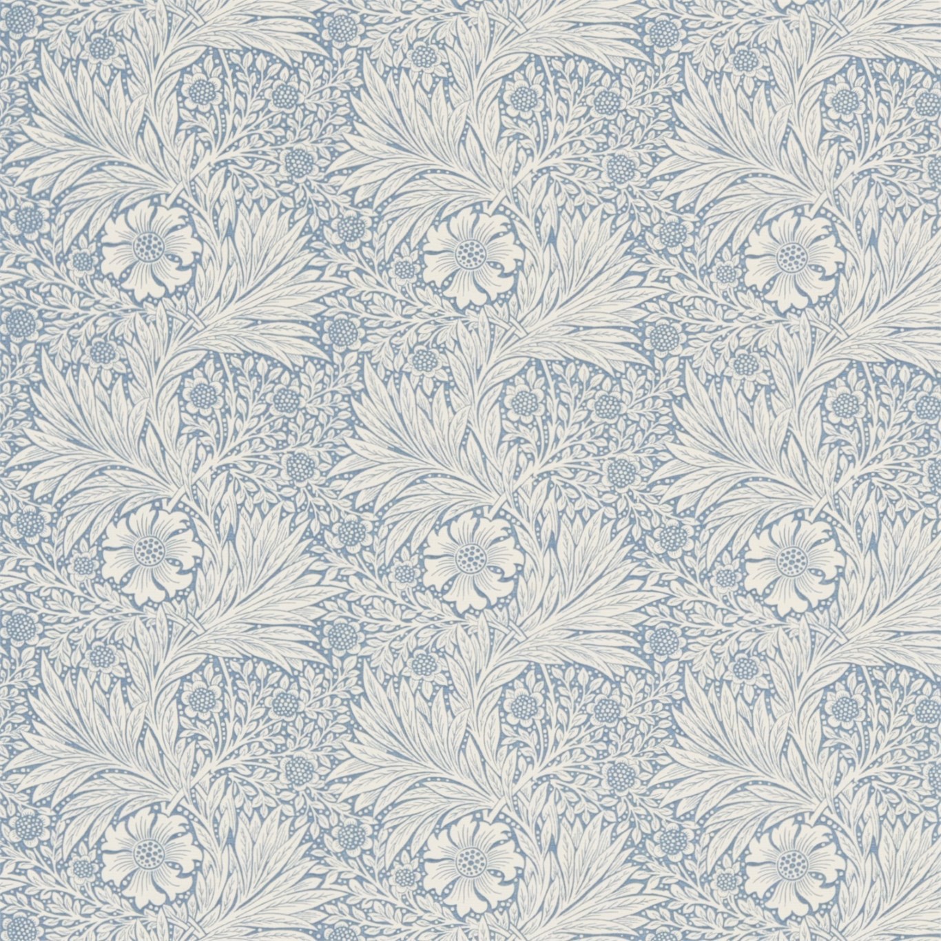 Marigold China Blue/Ivory Fabric by MOR