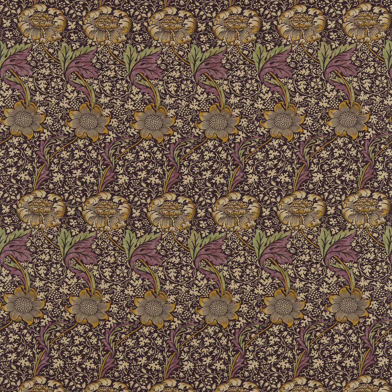 Kennet Grape/Gold Fabric by MOR