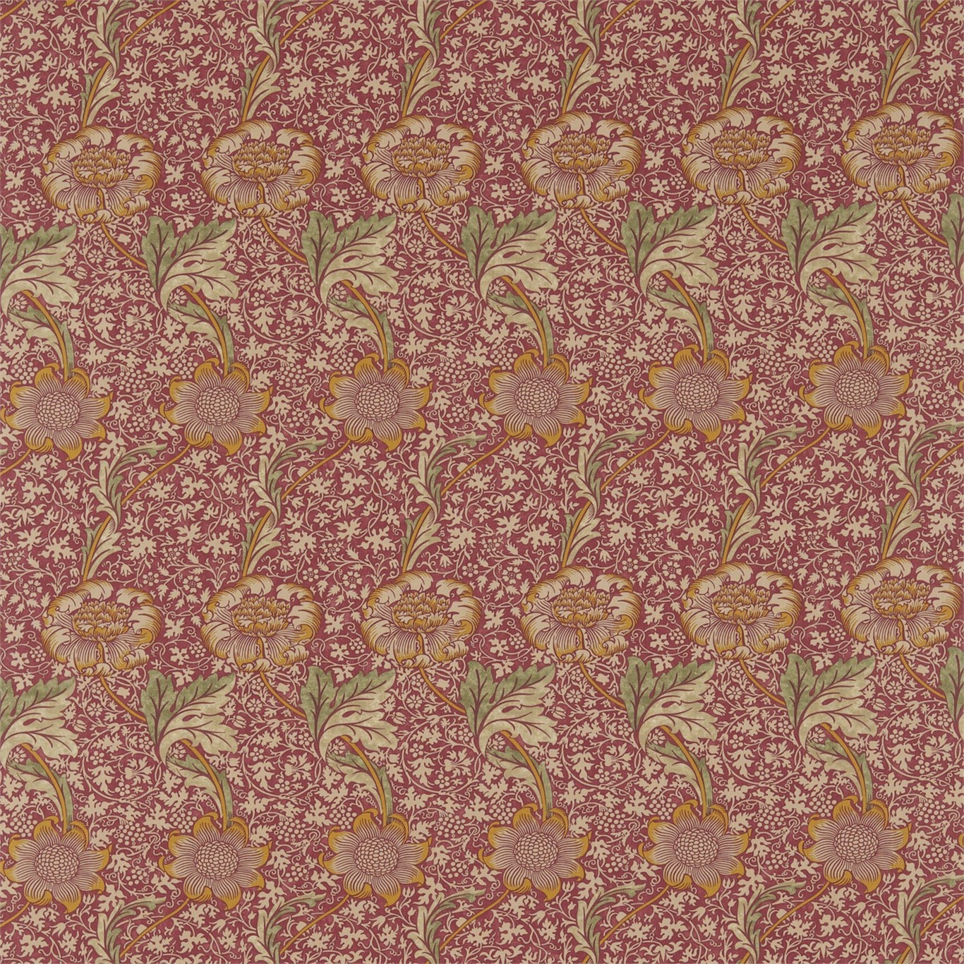 Kennet Raspberry/Yellow Fabric by MOR