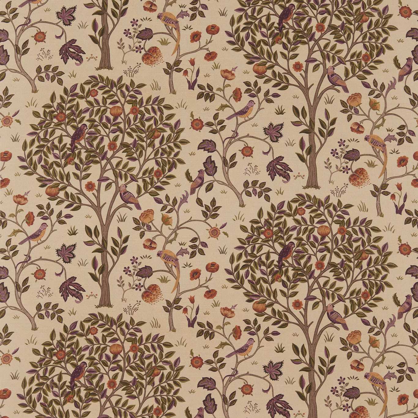 Kelmscott Tree Mulberry/Russet Fabric by MOR