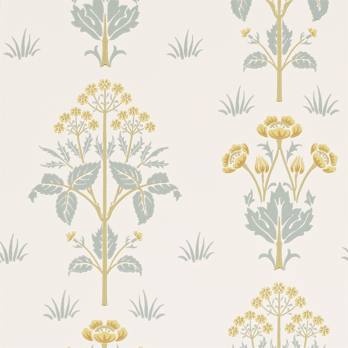 Meadow Sweet Gold/Slate Wallpaper by MOR