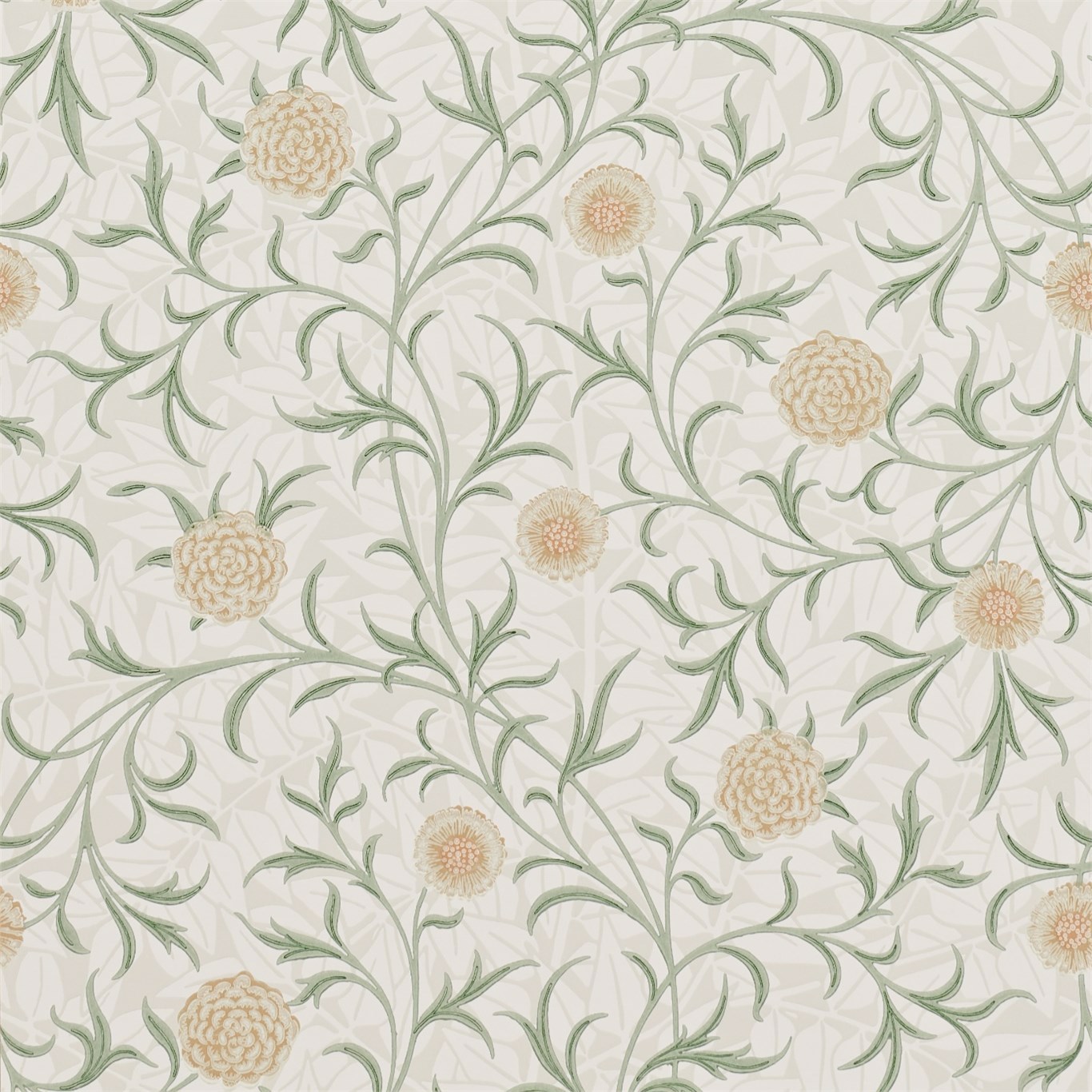 Scroll Thyme/Pear Wallpaper by MOR