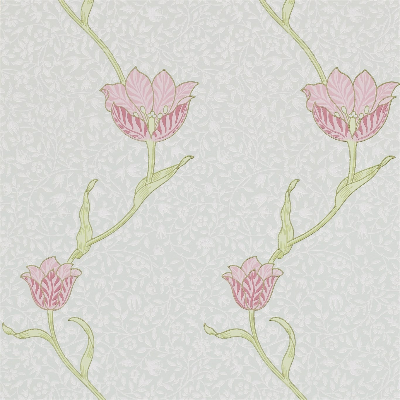 Garden Tulip Porcelain/Pink Wallpaper by MOR