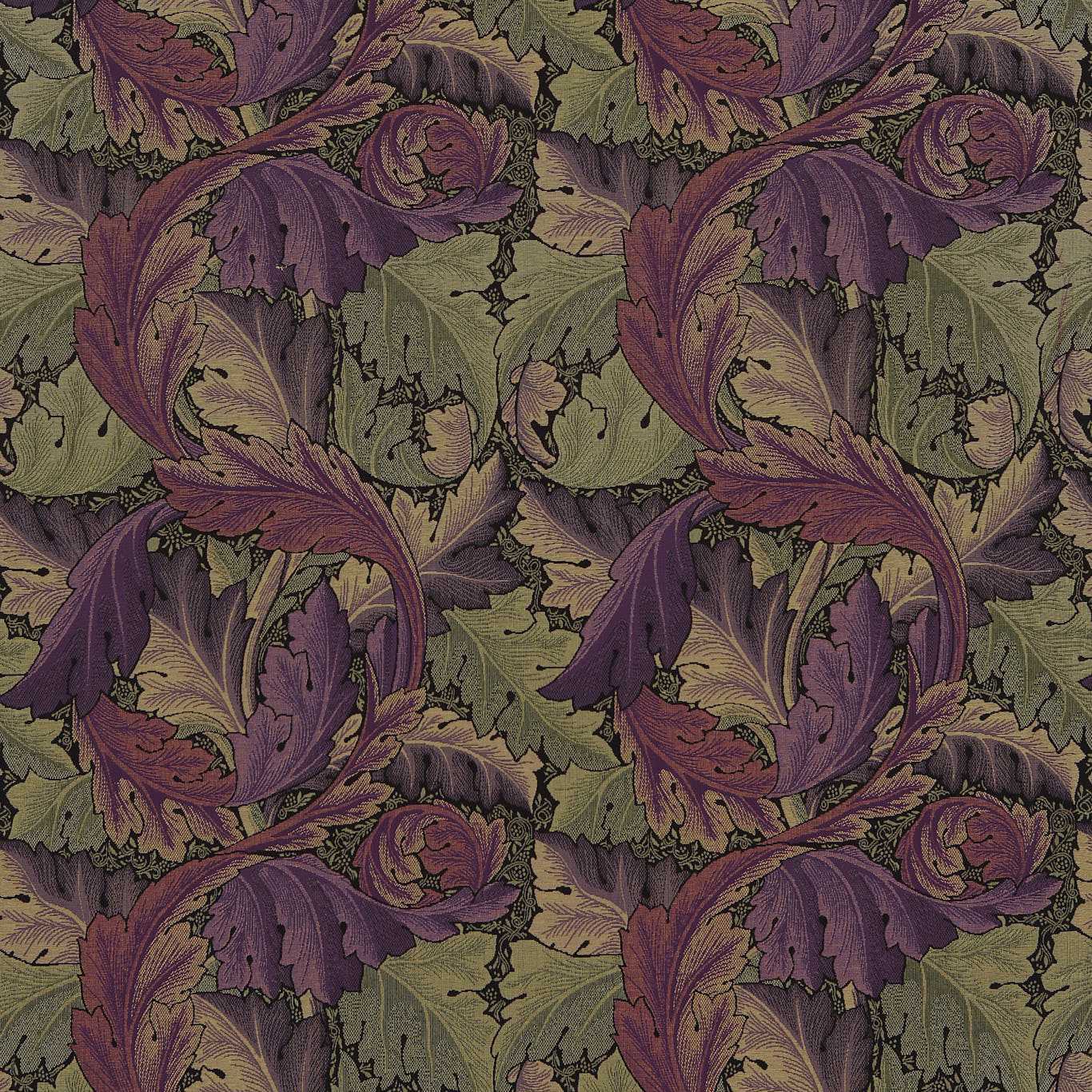 Acanthus Tapestry Grape/Heather Fabric by MOR