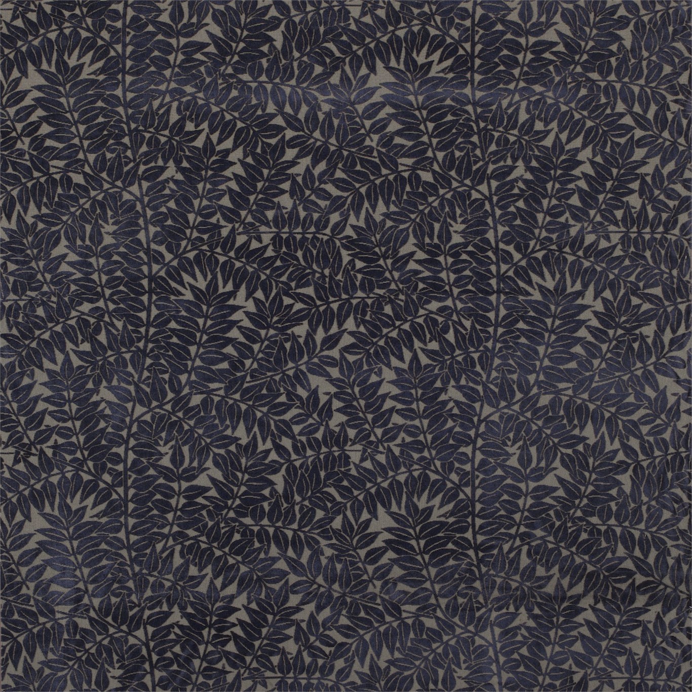 Branch Indigo/Vellum Fabric by MOR