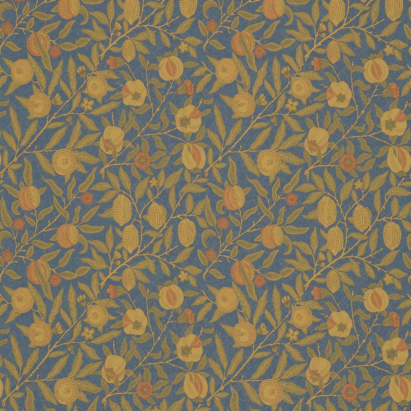 Fruit Blue/Thyme Fabric by MOR