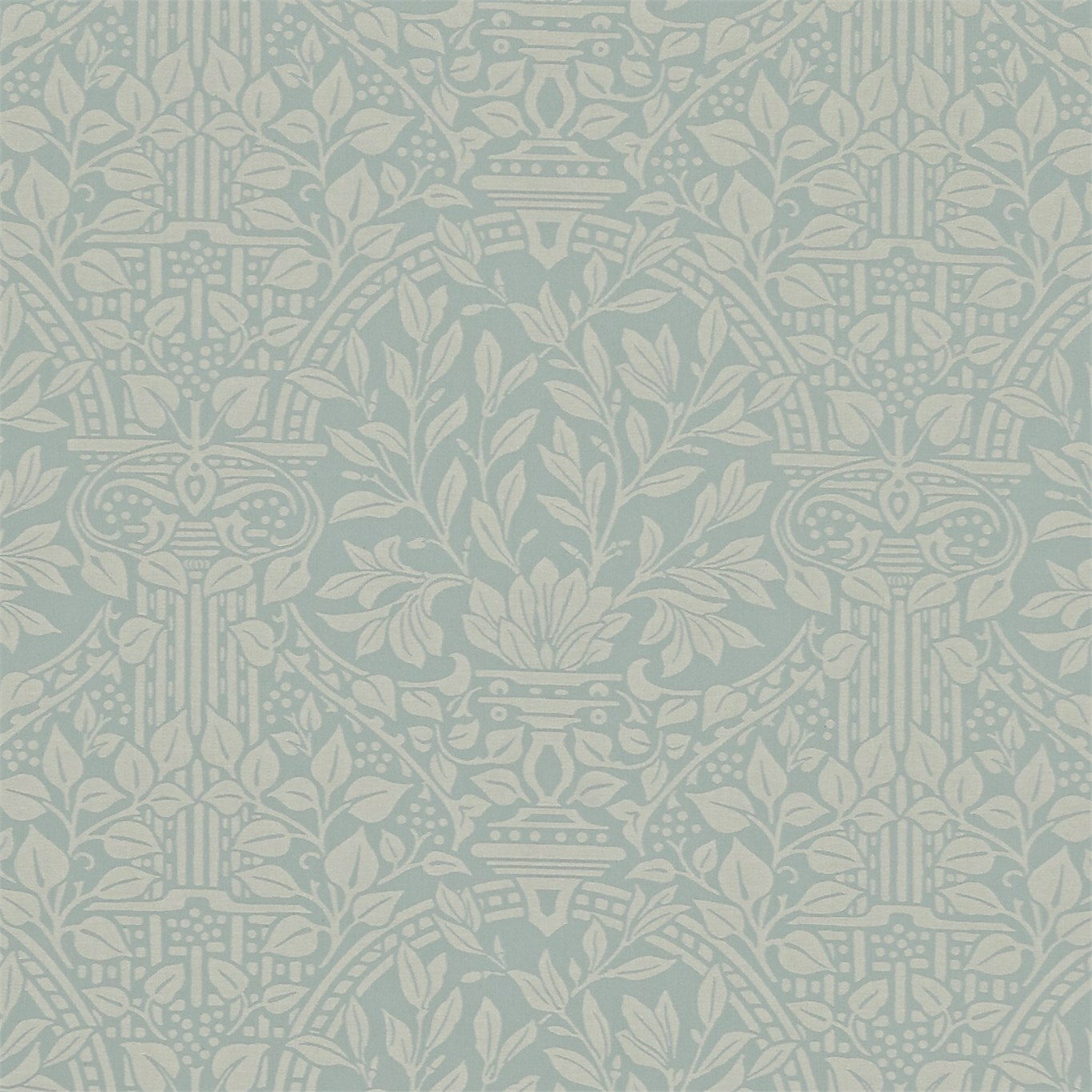 Garden Craft Sea Blue/Vellum Fabric by MOR