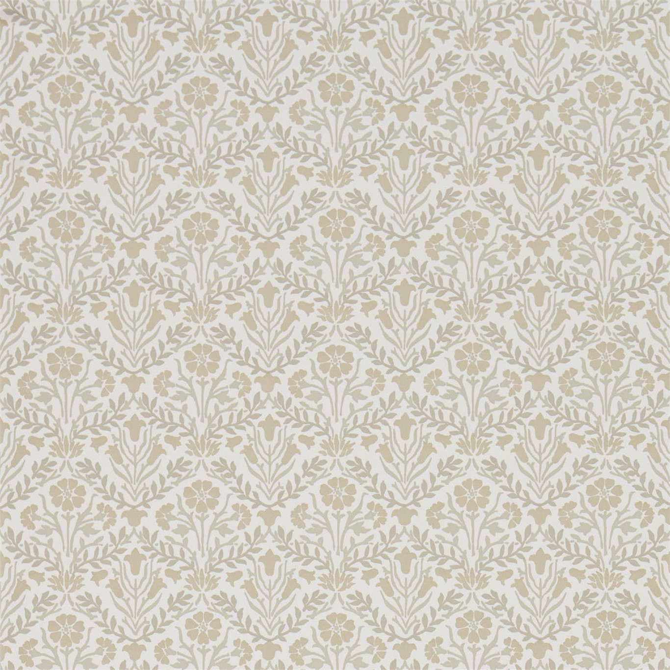 Morris Bellflowers Linen/Cream Wallpaper by MOR