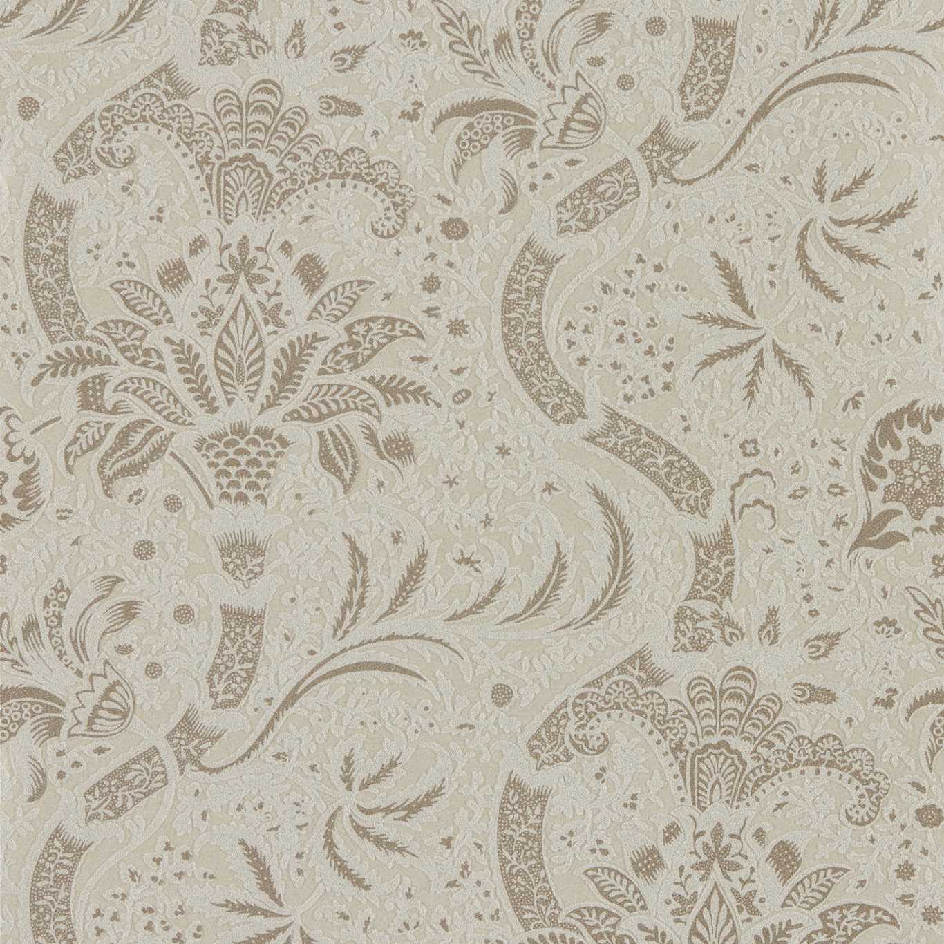 Indian (Beaded) Stone/Linen Wallpaper | Morris & Co by Sanderson Design