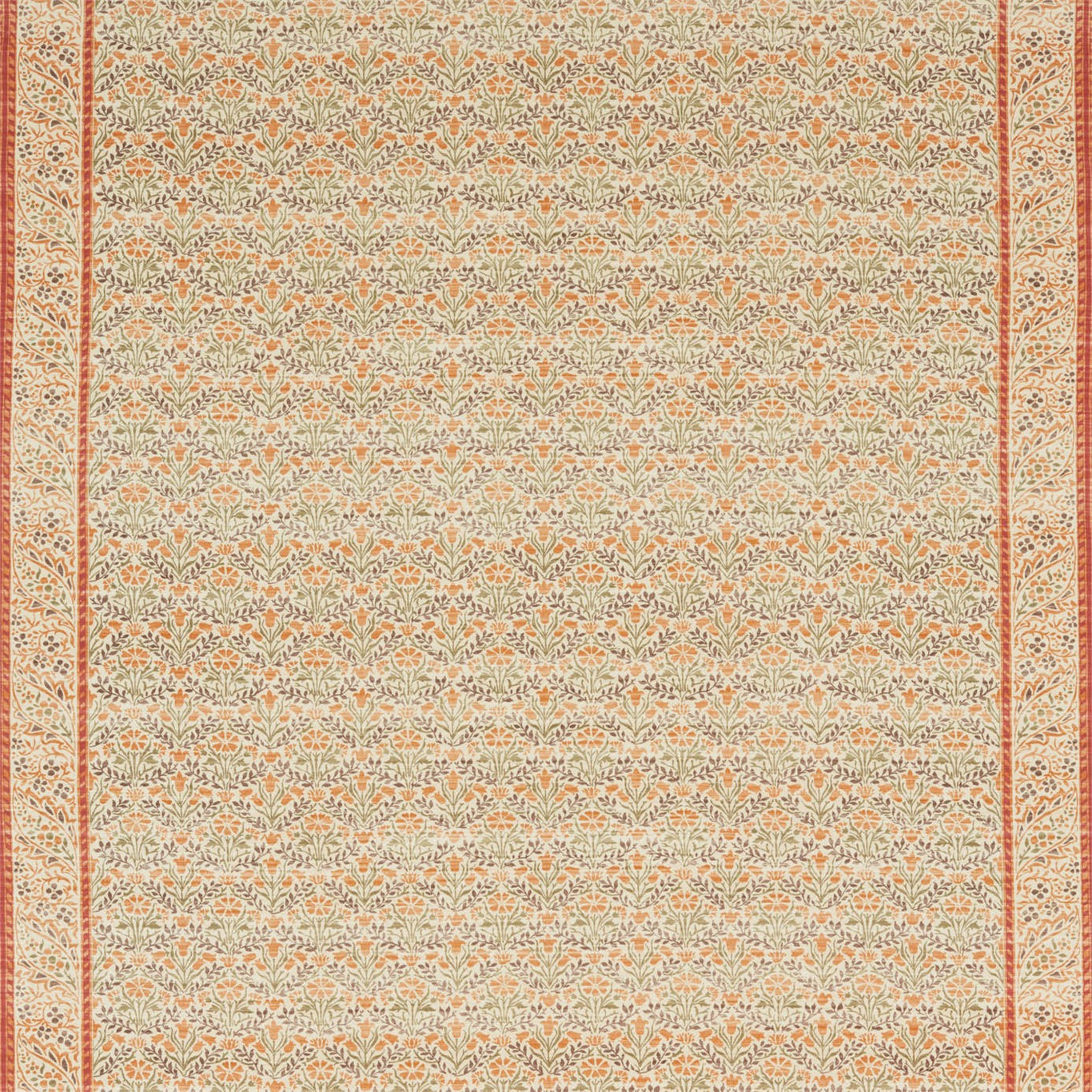 Morris Bellflowers Saffron/Olive Fabric by MOR