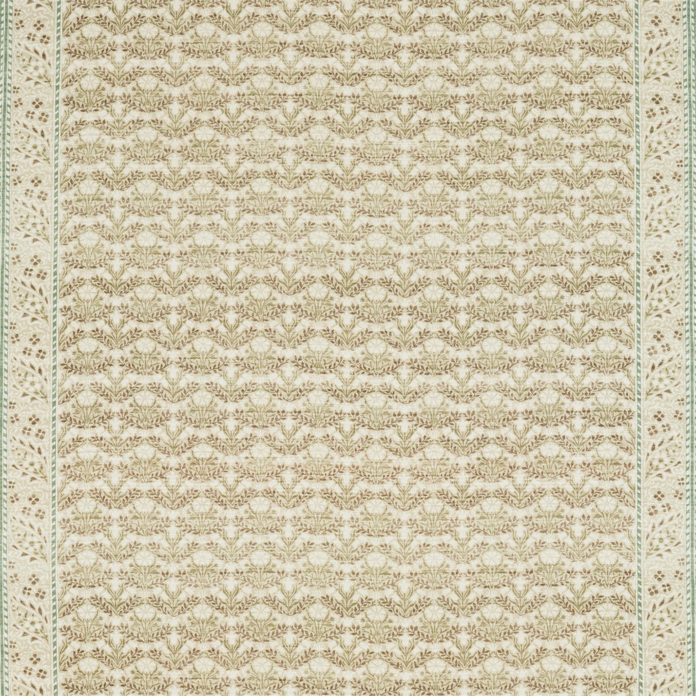 Morris Bellflowers Fennel/Grey Fabric by MOR