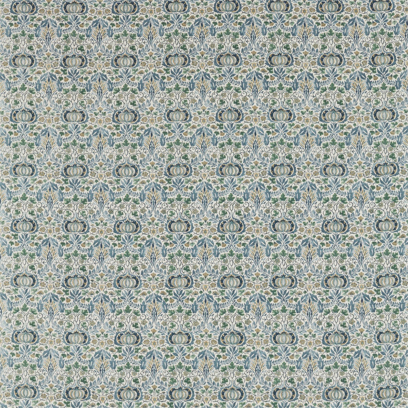 Little Chintz Blue/Fennel Fabric by MOR