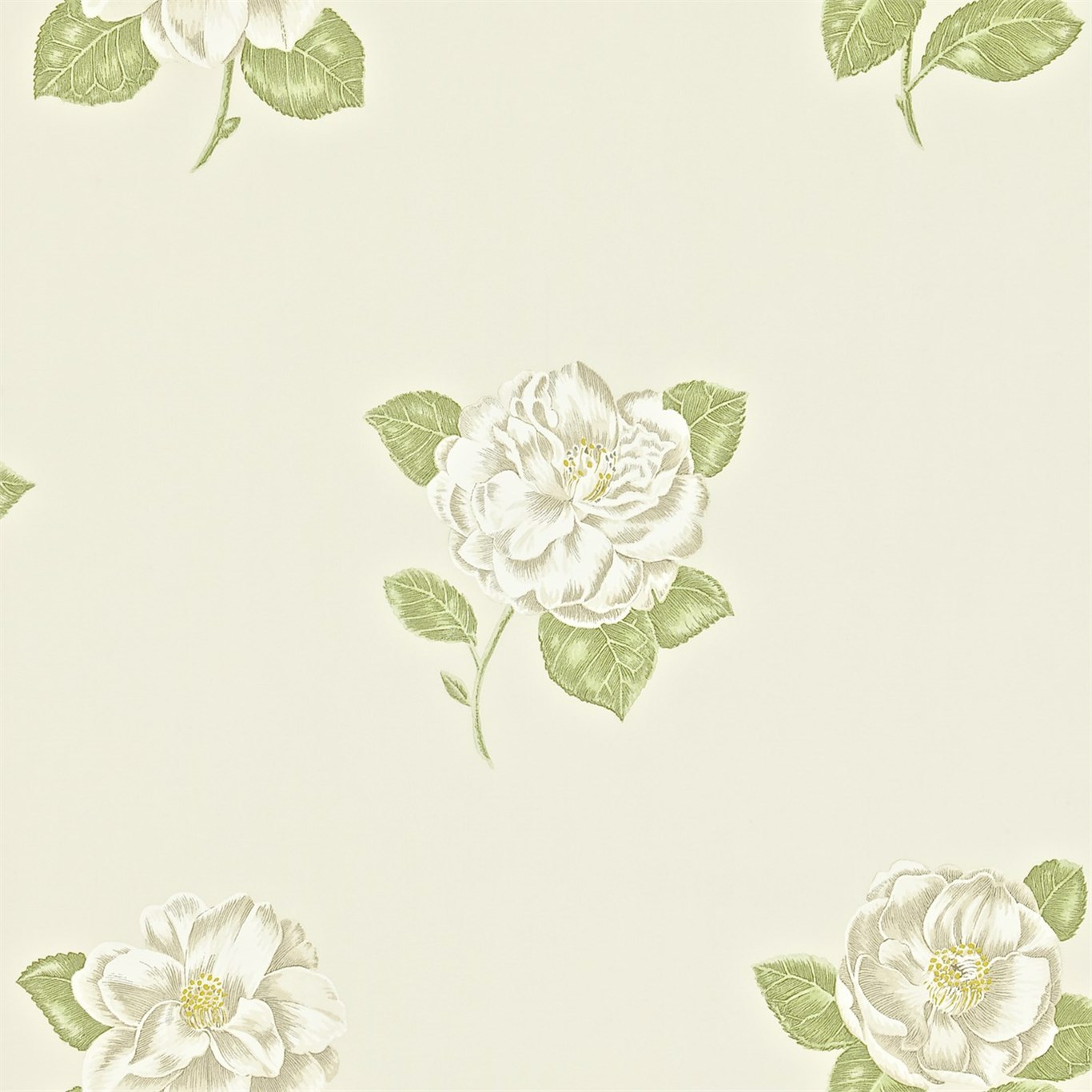 Lamorna Cream/Ivory Wallpaper by SAN