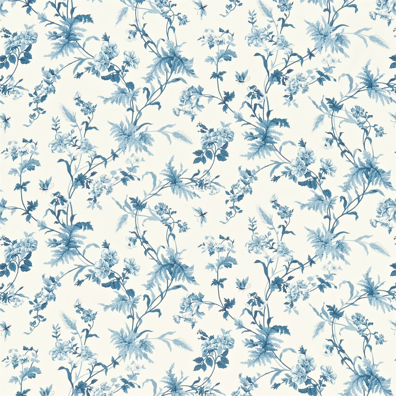 Primrose Hill China Blue/Ivory Fabric | Sanderson by Sanderson Design