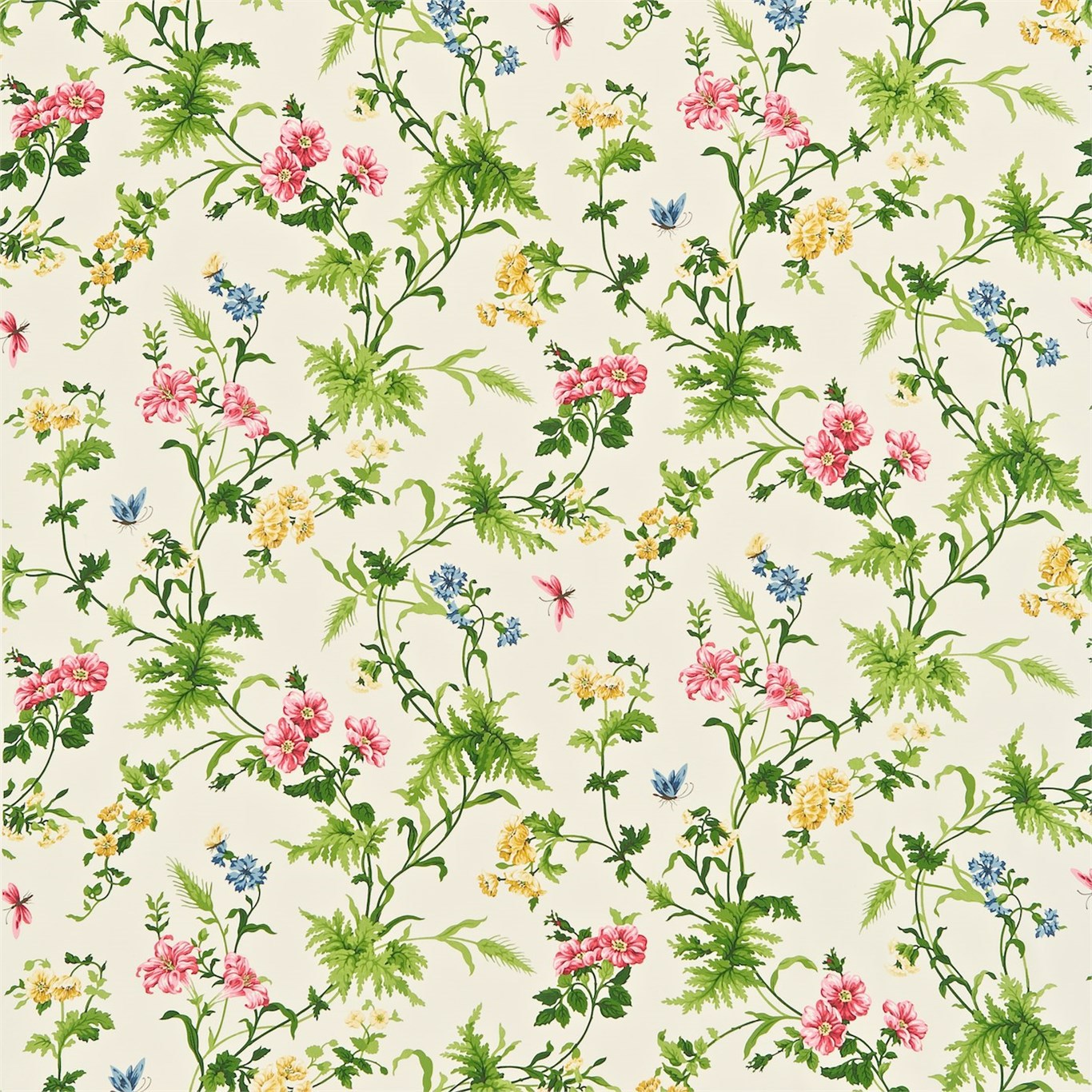 Primrose Hill Cherry/Primrose Fabric by SAN
