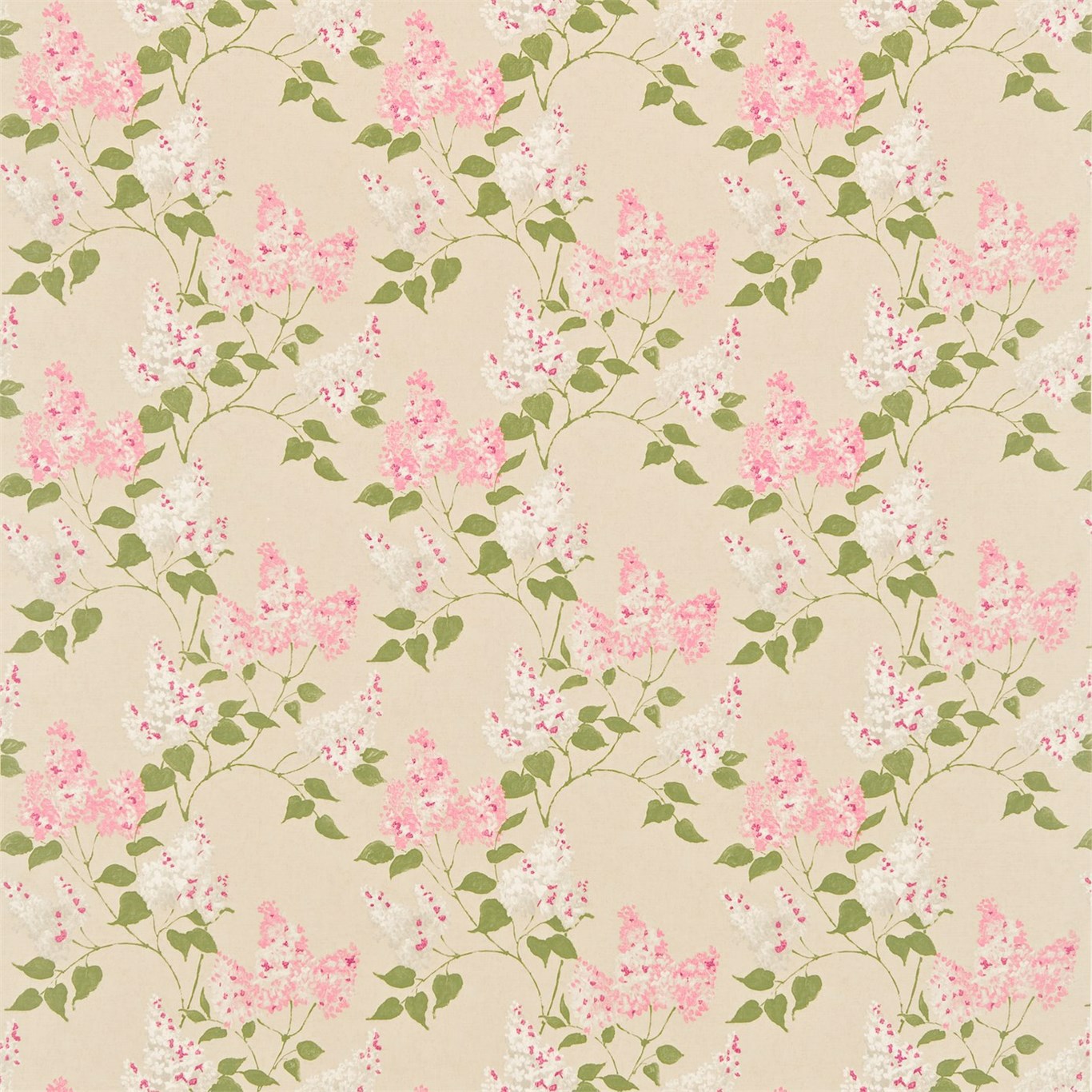 Lilacs Pink/Stone Fabric by SAN