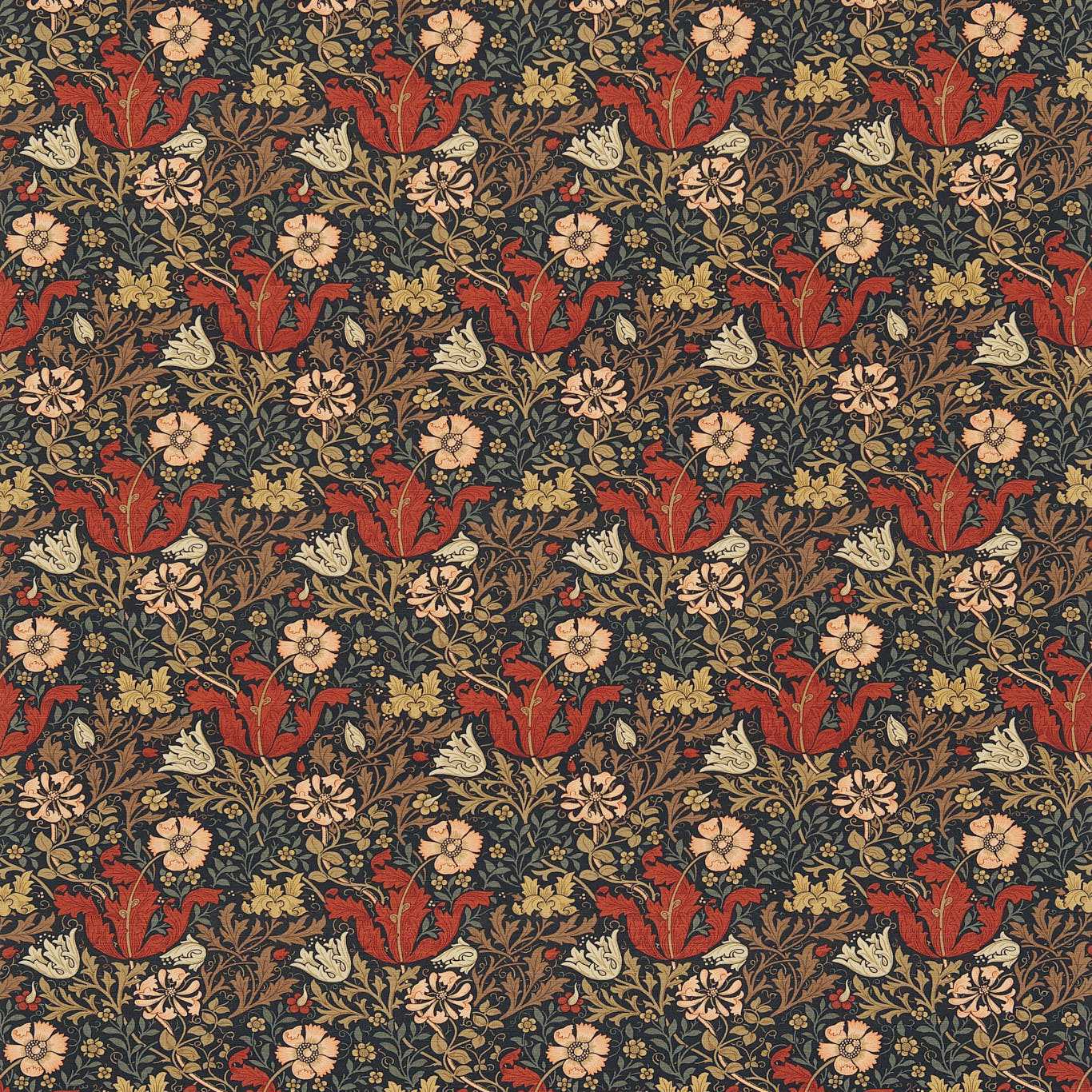 Compton Faded Terracotta/Multi Fabric by MOR