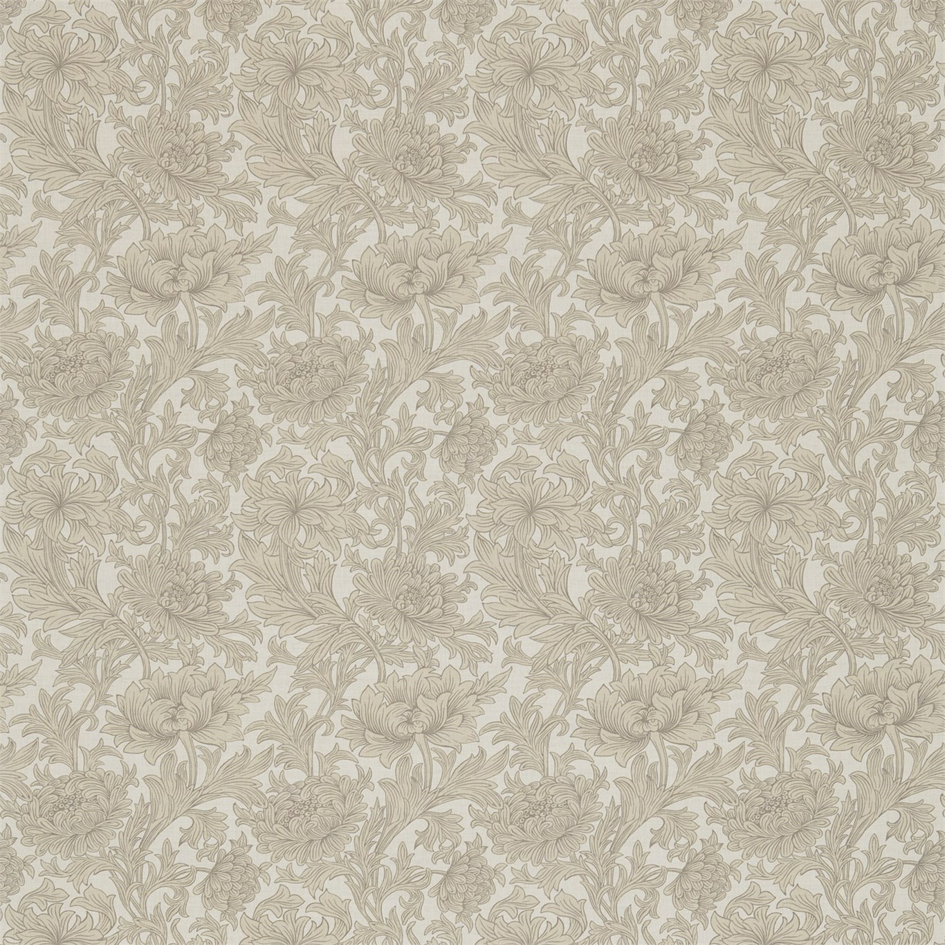Chrysanthemum Toile Sisal/Canvas Fabric by MOR