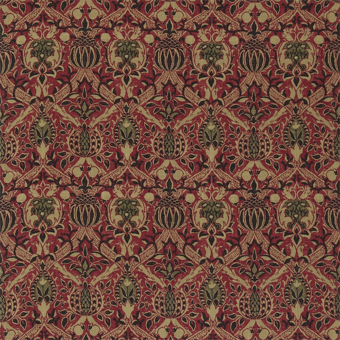 Granada Red/Black Fabric by MOR