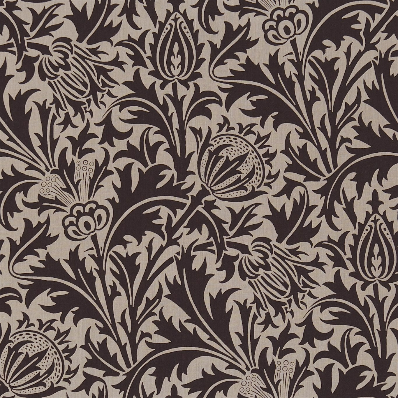 Thistle Linen/Black Fabric by MOR