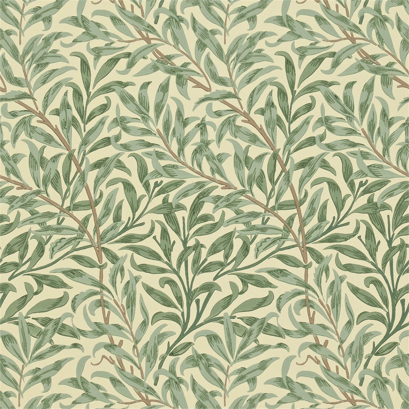 Willow Boughs Green Wallpaper by MOR