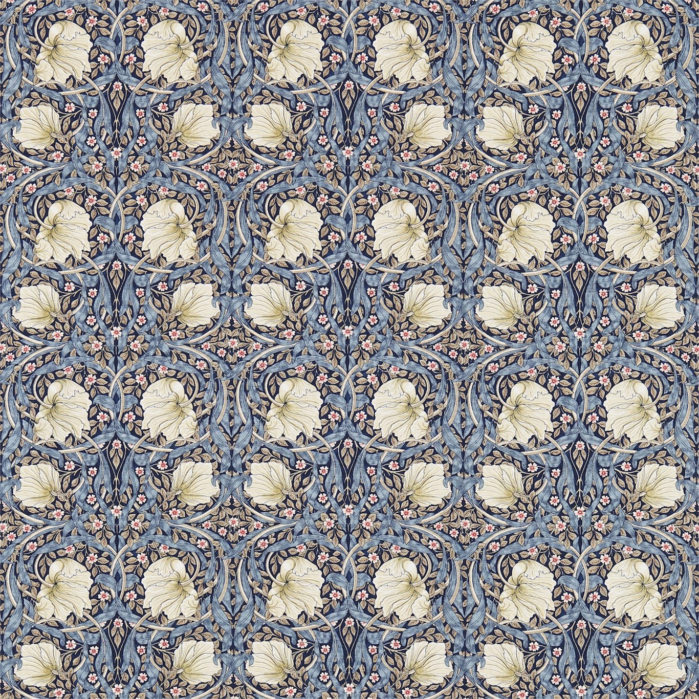 Pimpernel Indigo/Hemp Fabric by MOR