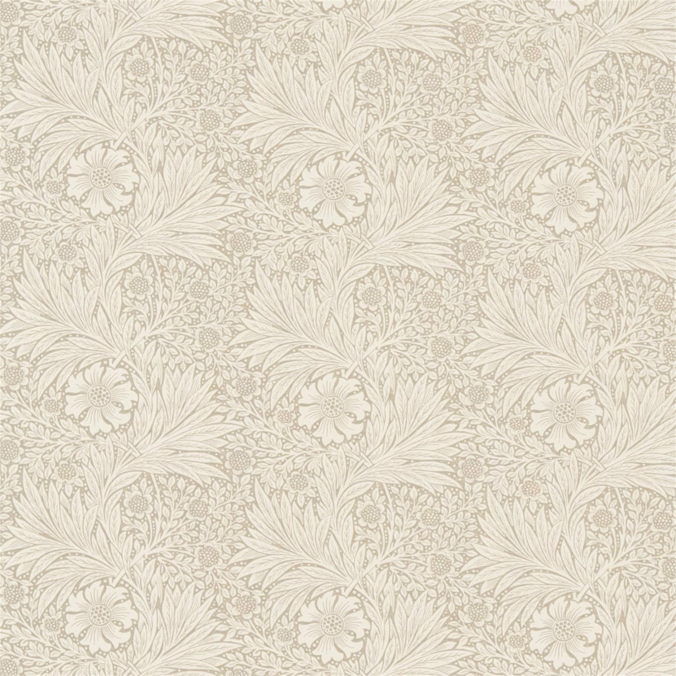 Marigold Linen/Ivory Fabric | Morris & Co by Sanderson Design