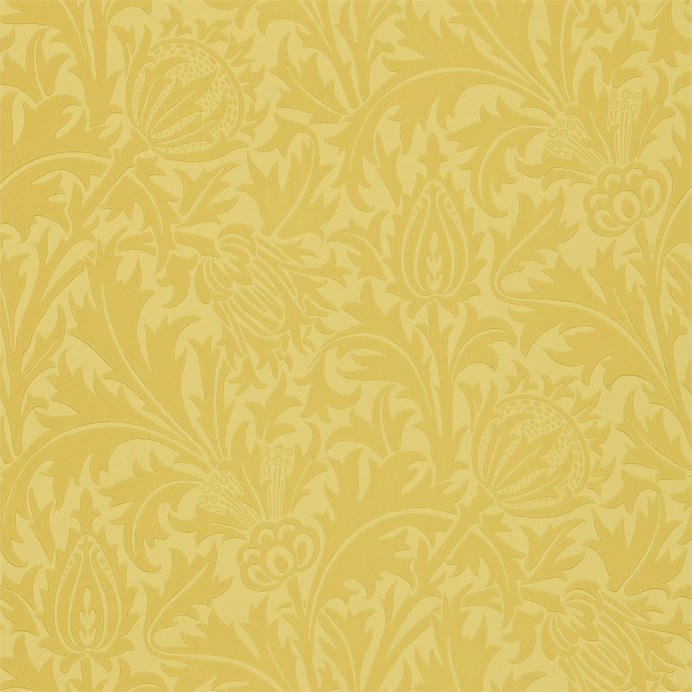 Thistle Gold Wallpaper | Morris & Co by Sanderson Design