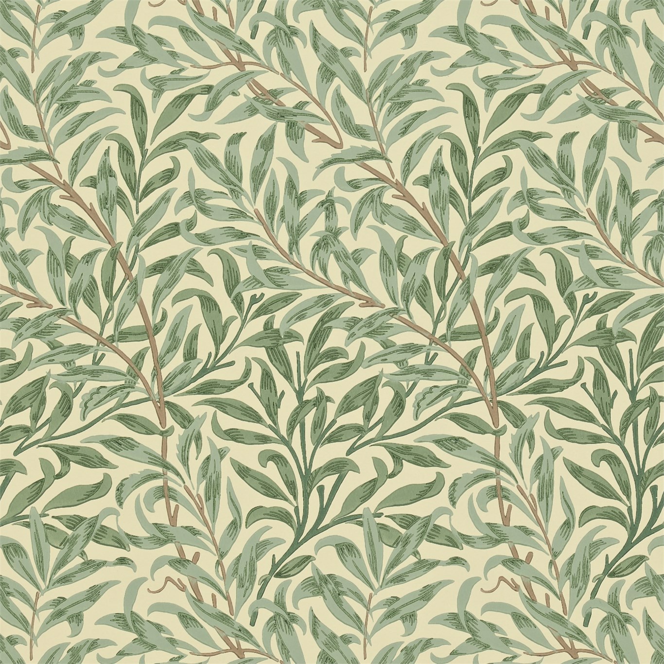 Willow Boughs Green Wallpaper by MOR