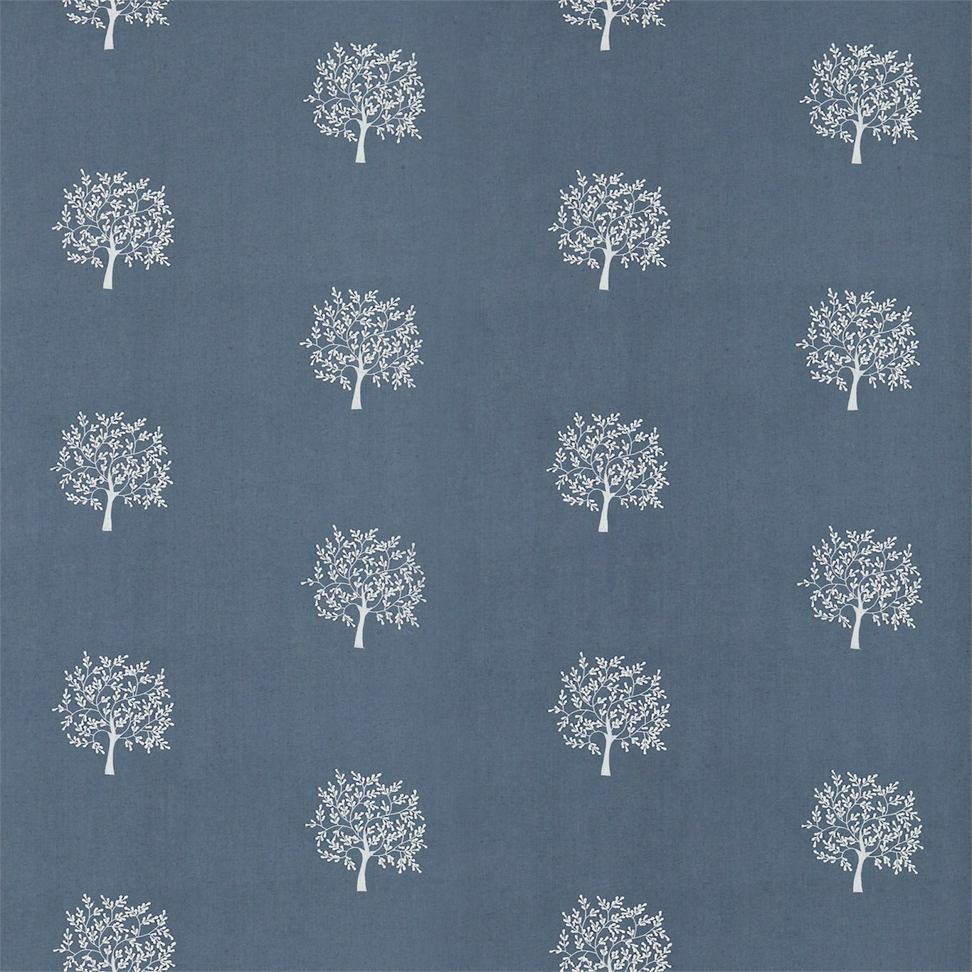 Woodland Tree Grey Blue/Ivory Fabric by MOR