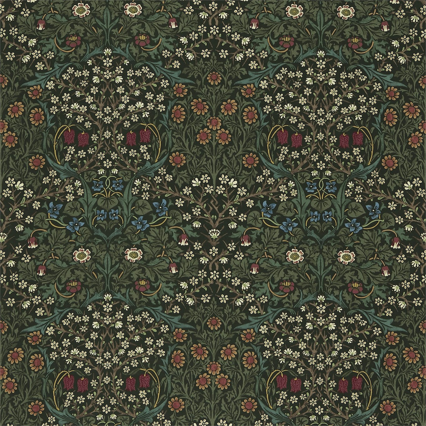 Blackthorn Green Fabric by MOR