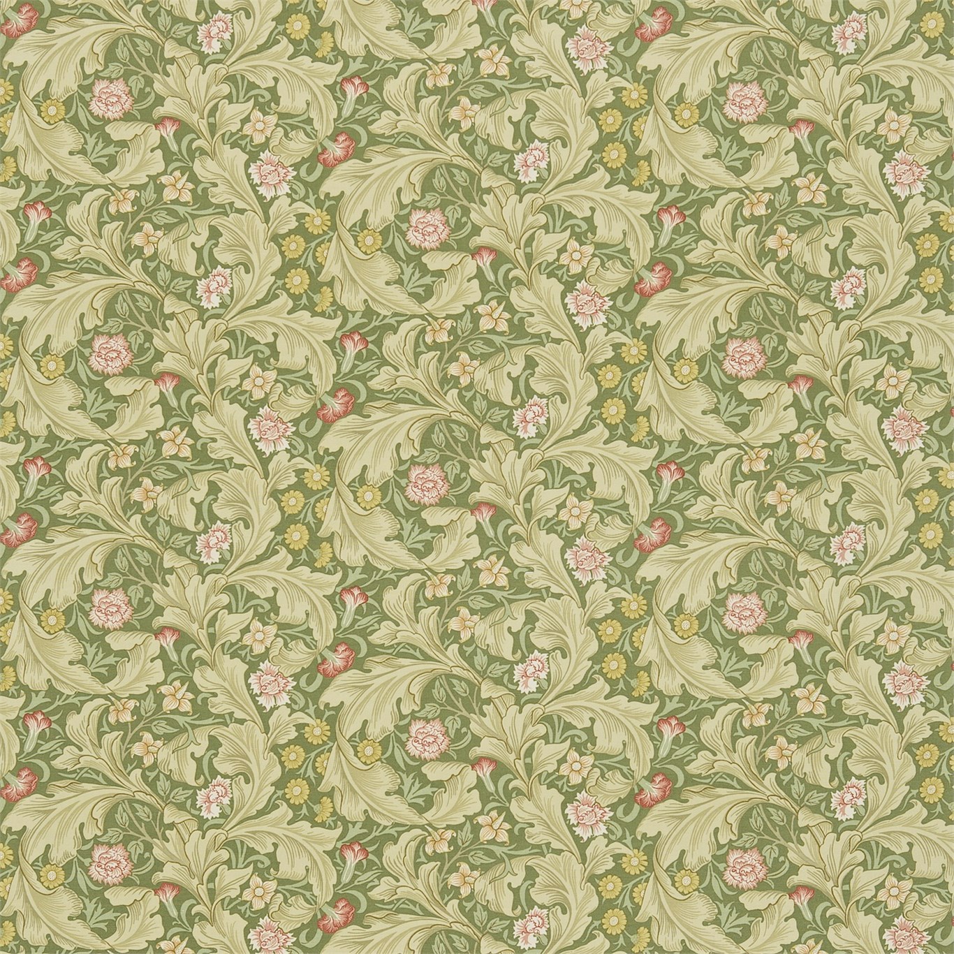 Leicester Green Fabric by MOR