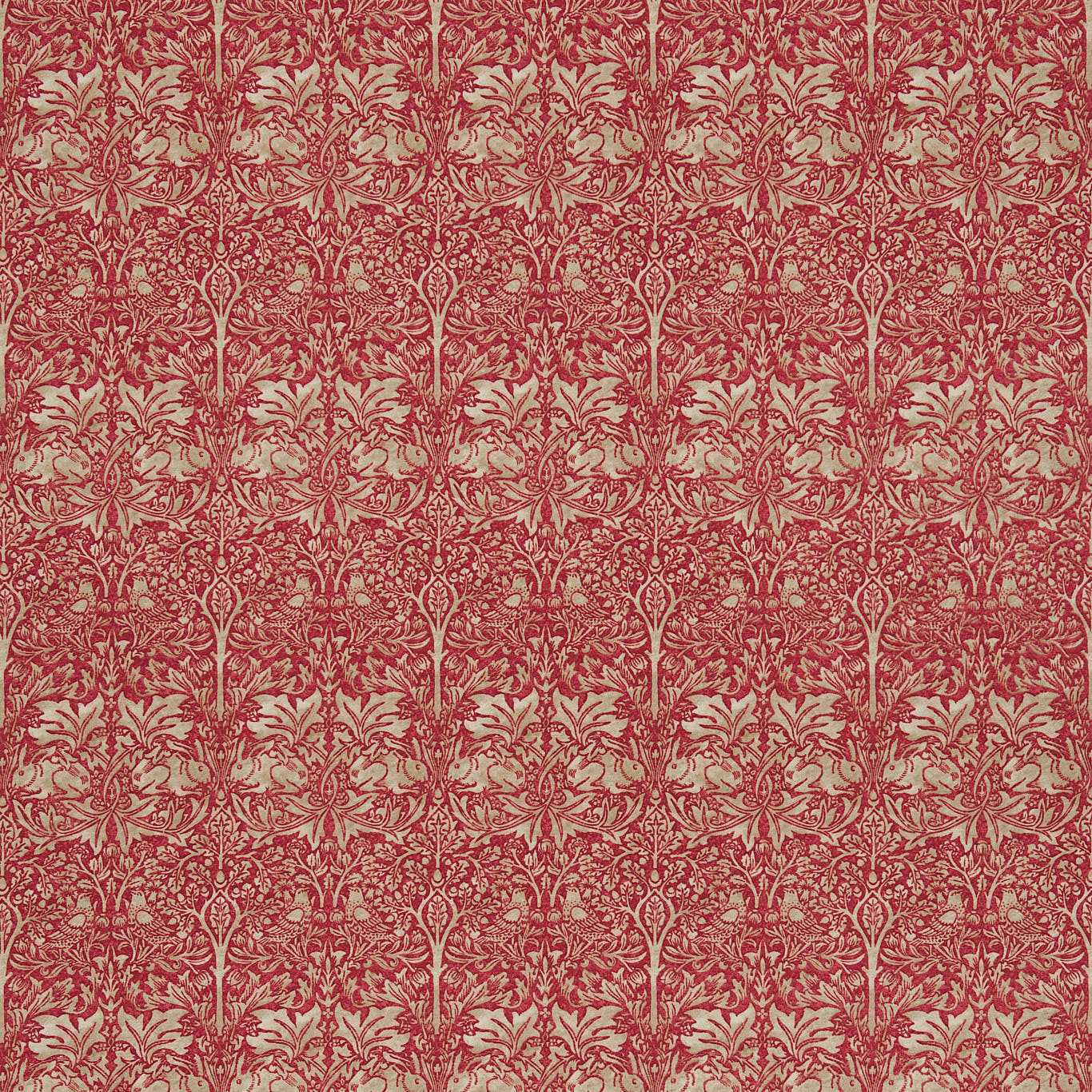 Brer Rabbit Red/Hemp Fabric by MOR