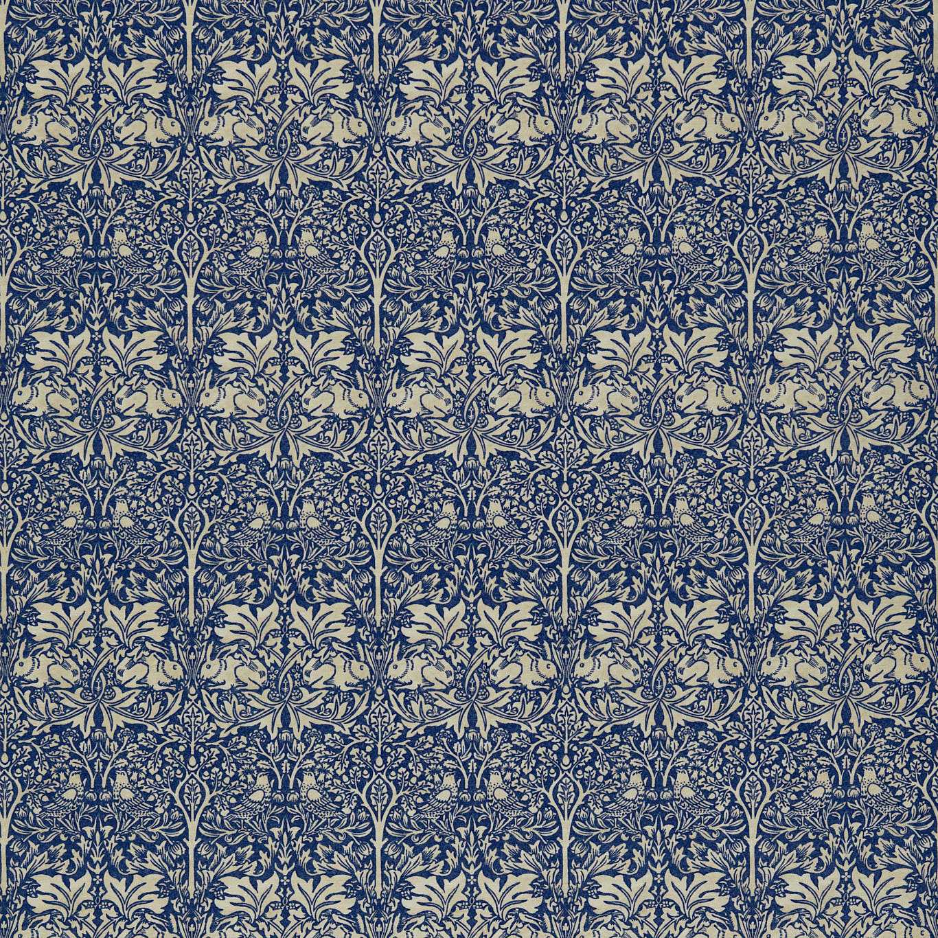 Brer Rabbit Indigo/Vellum Fabric by MOR