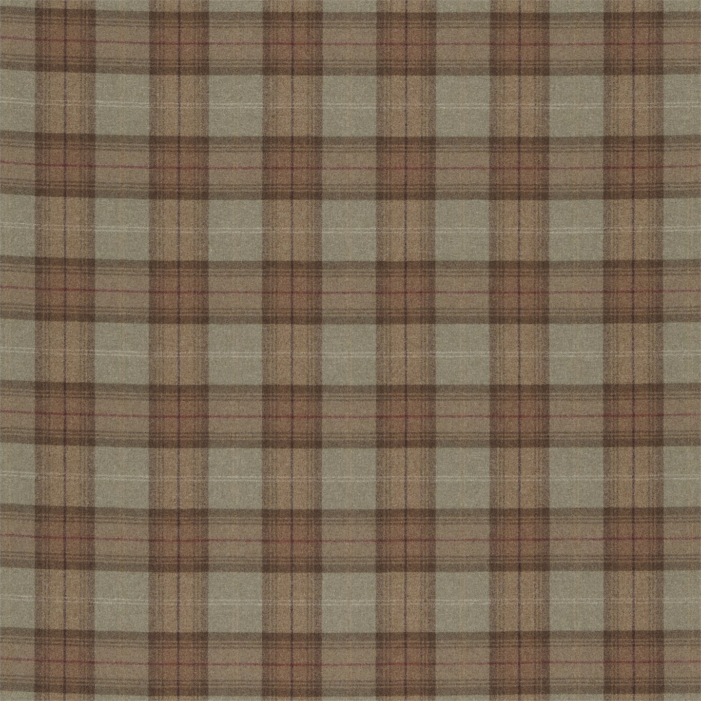 Woodford Plaid Loden/Olive Fabric by MOR