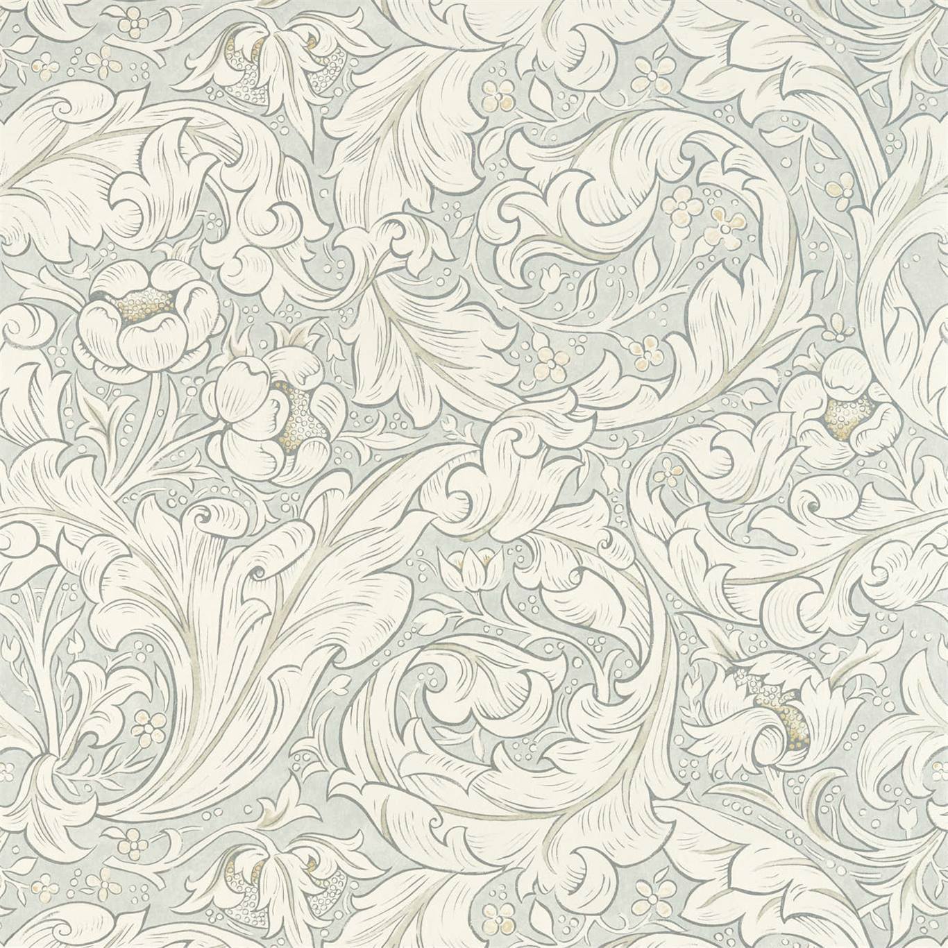 Pure Bachelors Button Grey Blue Wallpaper by MOR
