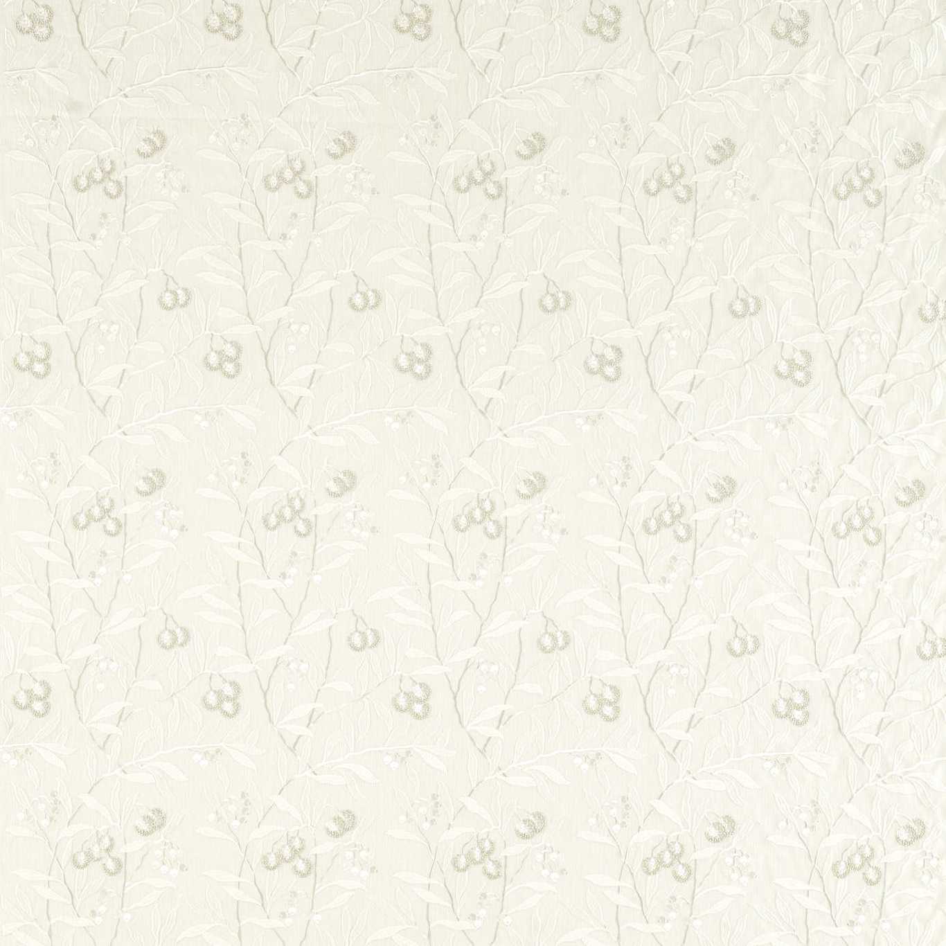 Pure Arbutus Embroidery White Clover Fabric by MOR