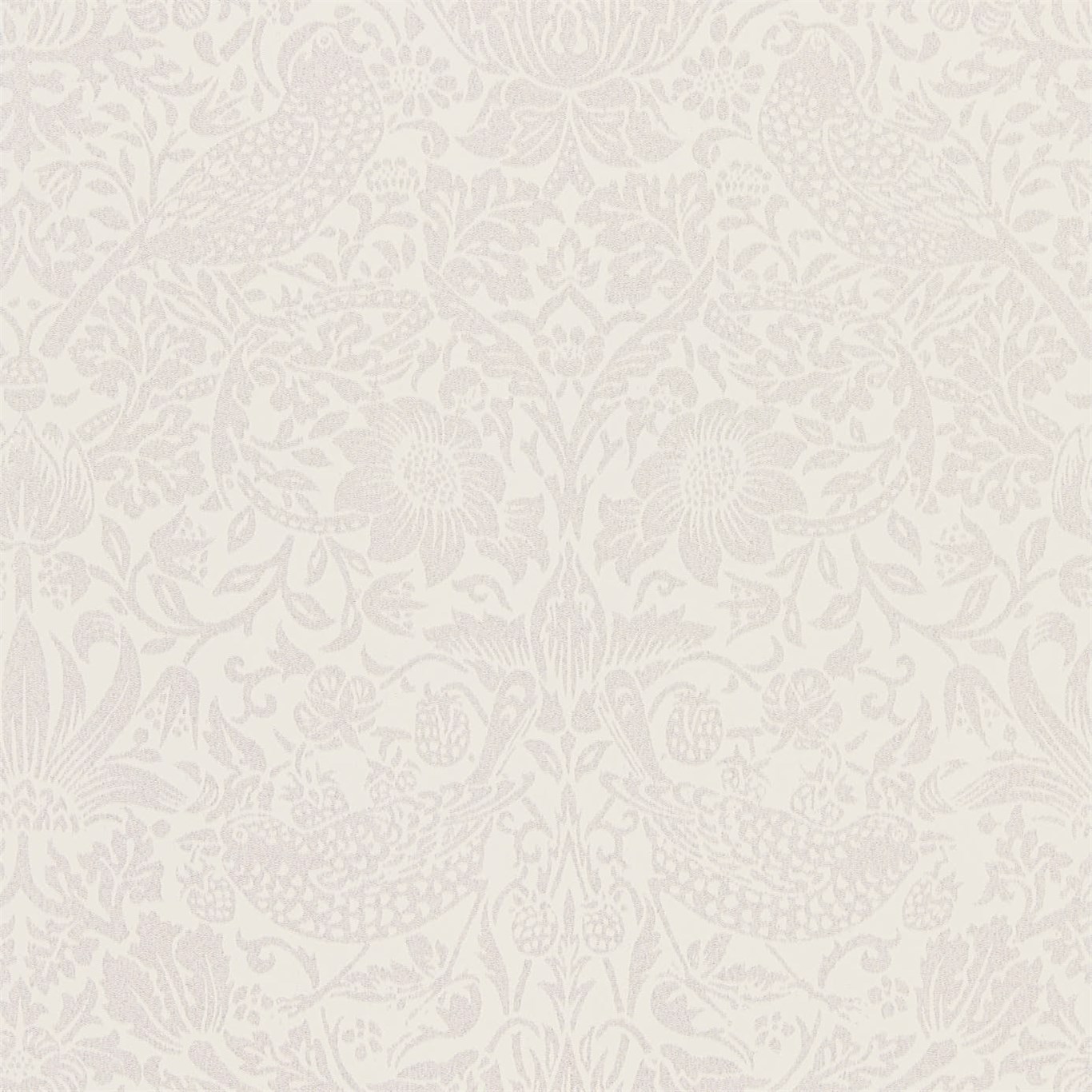 Pure Strawberry Thief Oyster/Chalk Wallpaper by MOR