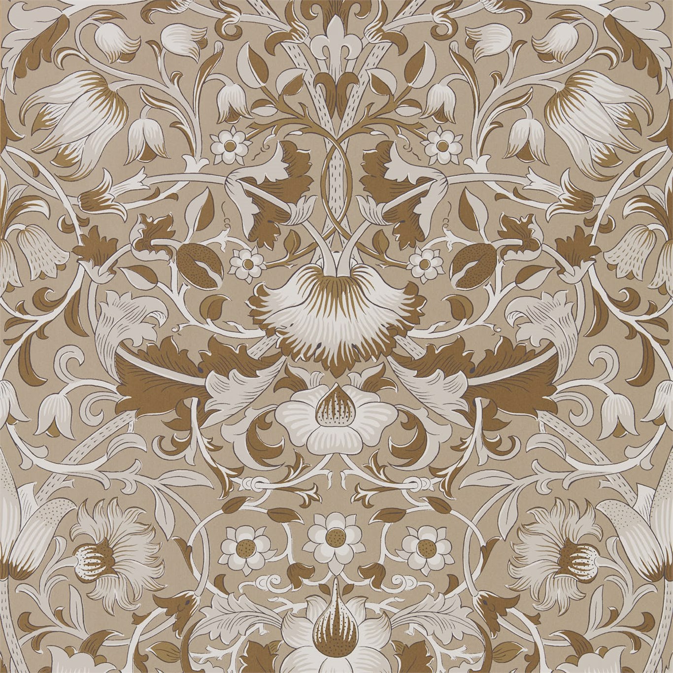Pure Lodden Gilver/Gold Wallpaper by MOR