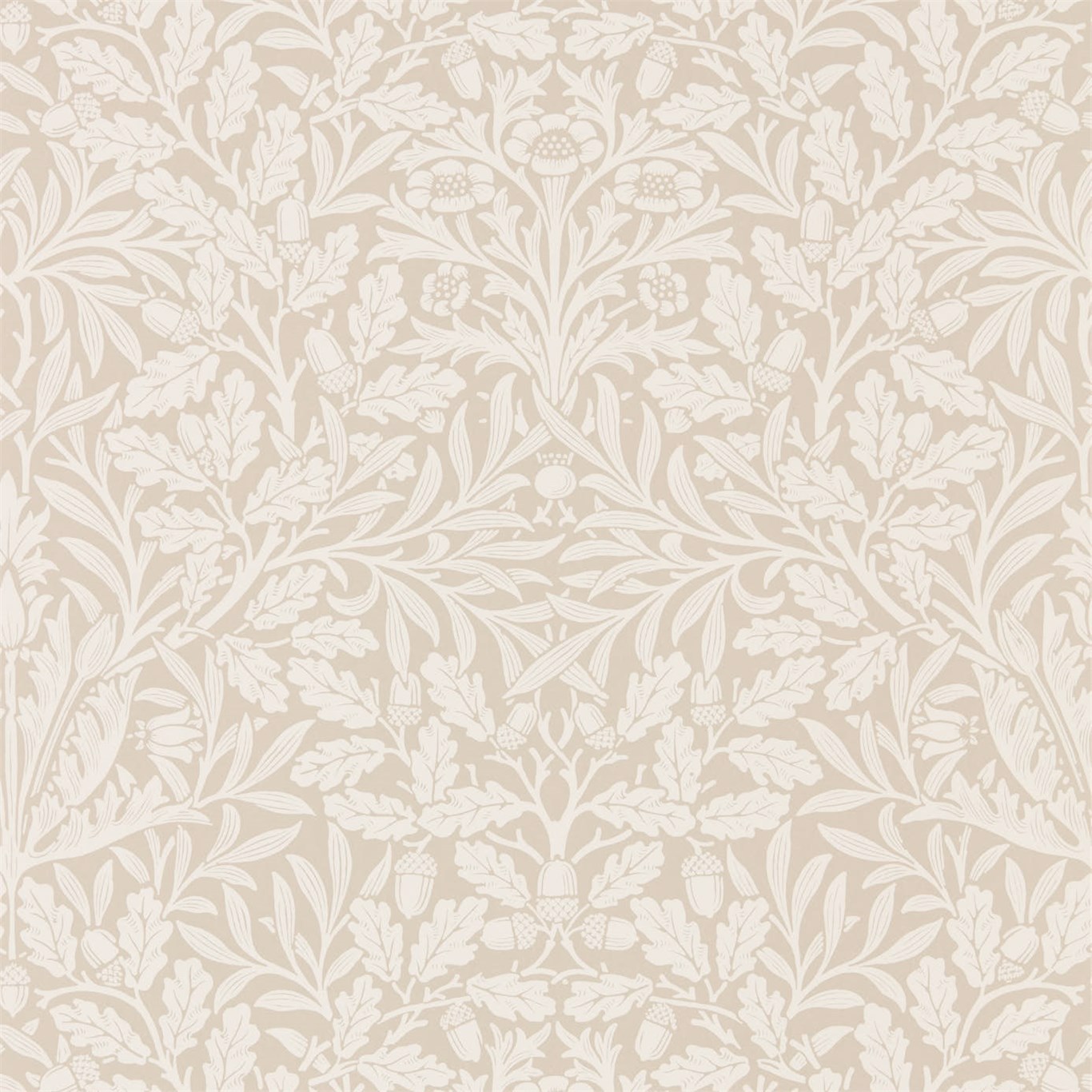 Pure Acorn Linen/Ecru Wallpaper by MOR