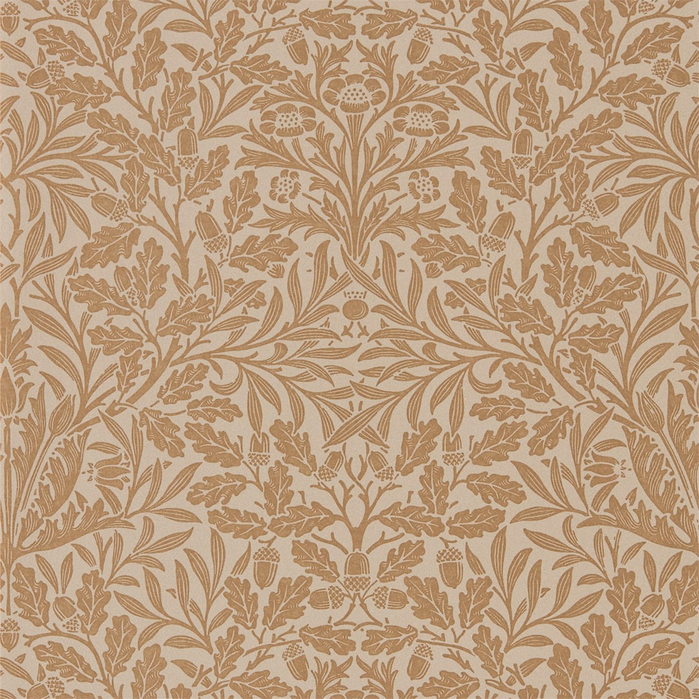 Pure Acorn Gilver/Copper Wallpaper by MOR