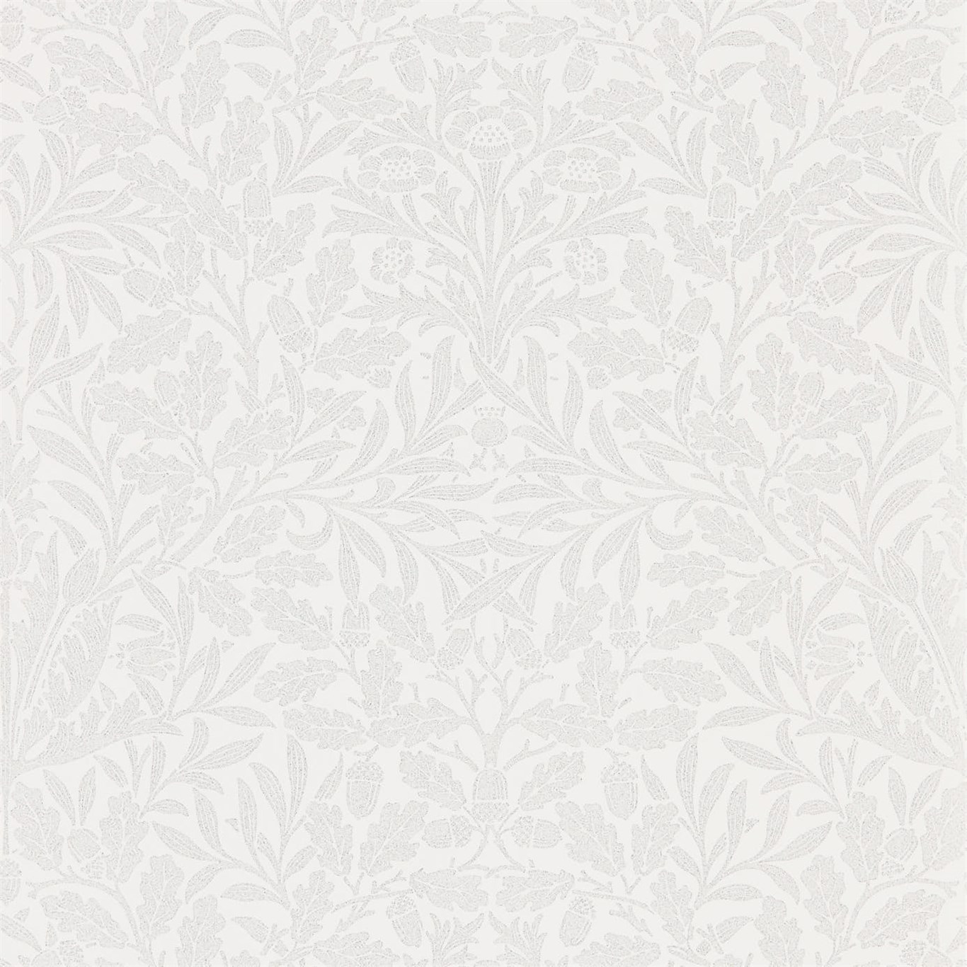 Pure Acorn Chalk/Silver Wallpaper by MOR